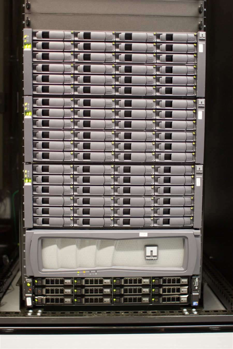 Server racks inside a data center